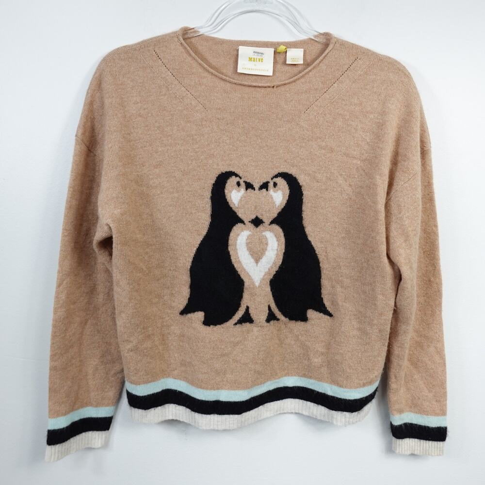 Maeve Anthropologie Penguin Cute Critter Cashmere Sweater S Spring Lightweight